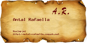 Antal Rafaella névjegykártya